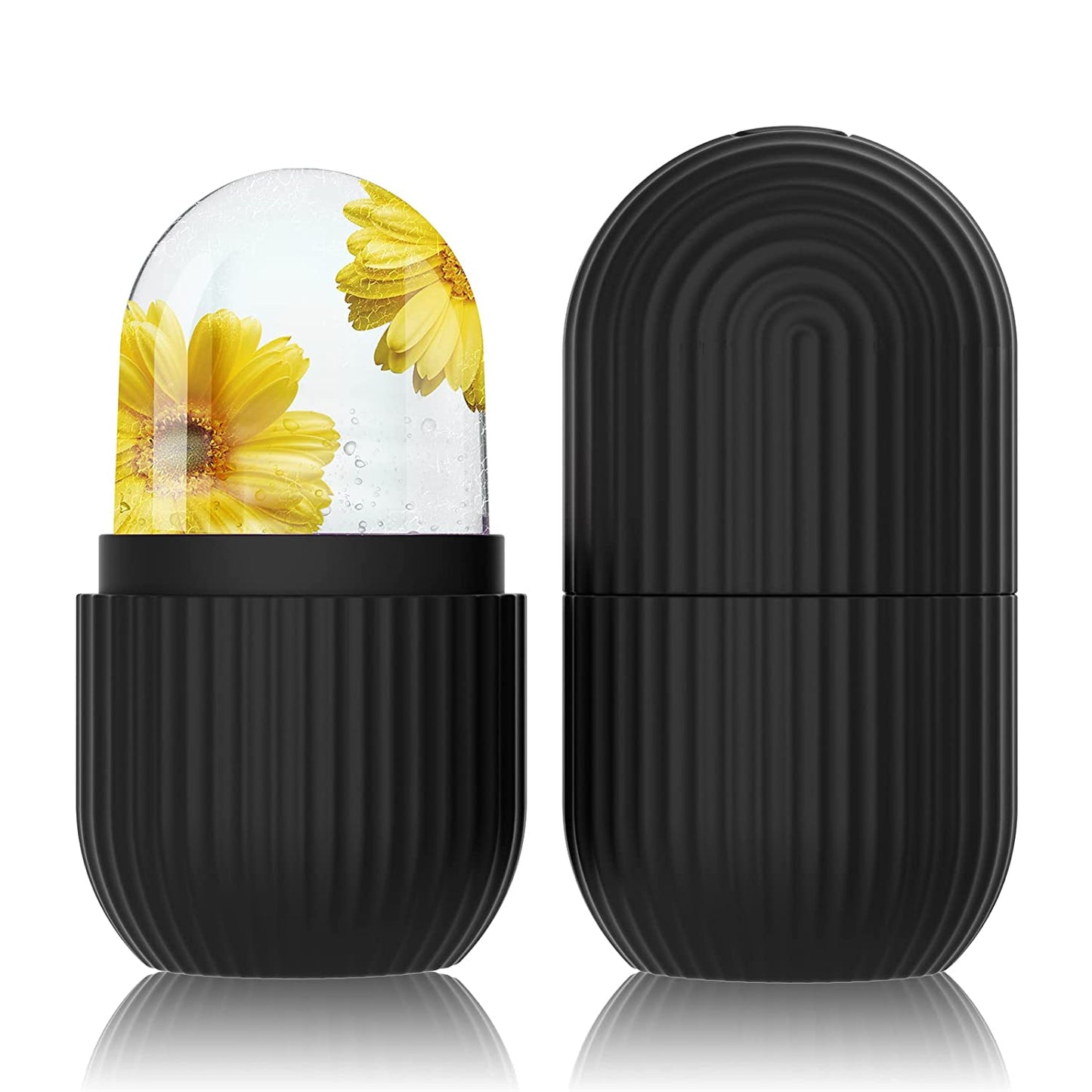 Roller Facial de Gelo em Silicone - Massagem Refrescante para Rosto, Olhos e Pescoço