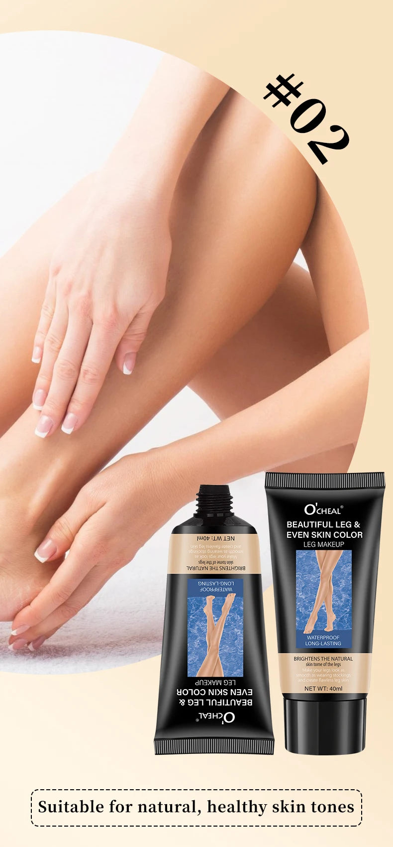 Creme de Beleza para Pernas OCHEAL - Base Hidratante com Esqualano 40ml