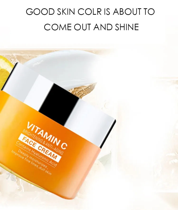 DR.RASHEL vitamin C Facial Cleanser And Toner Essence Face Cream 4-Piece Facial Skincare Set