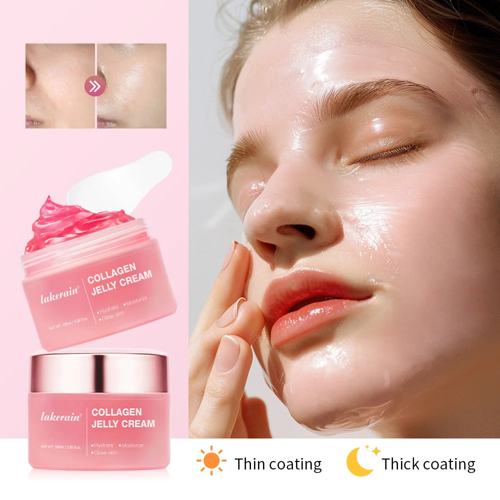 Medicube Collagen Jelly Cream Enhances Skin Barrier Moisture 24-hour Facial Shine Natural Ingredient Korean Face Care Products