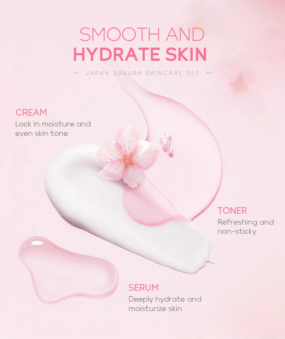 Kit Sakura LAIKOU Completo - 6 Peças Iluminador e Hidratante Premium