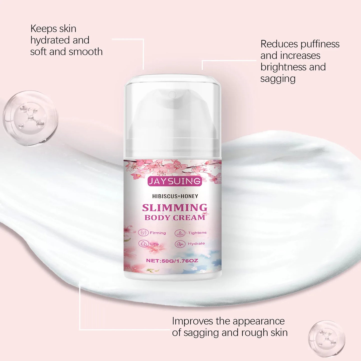 Creme Modelador Corporal Anti-Celulite Jaysuing - Queima Gordura e Firma Barriga, Pernas e Braços