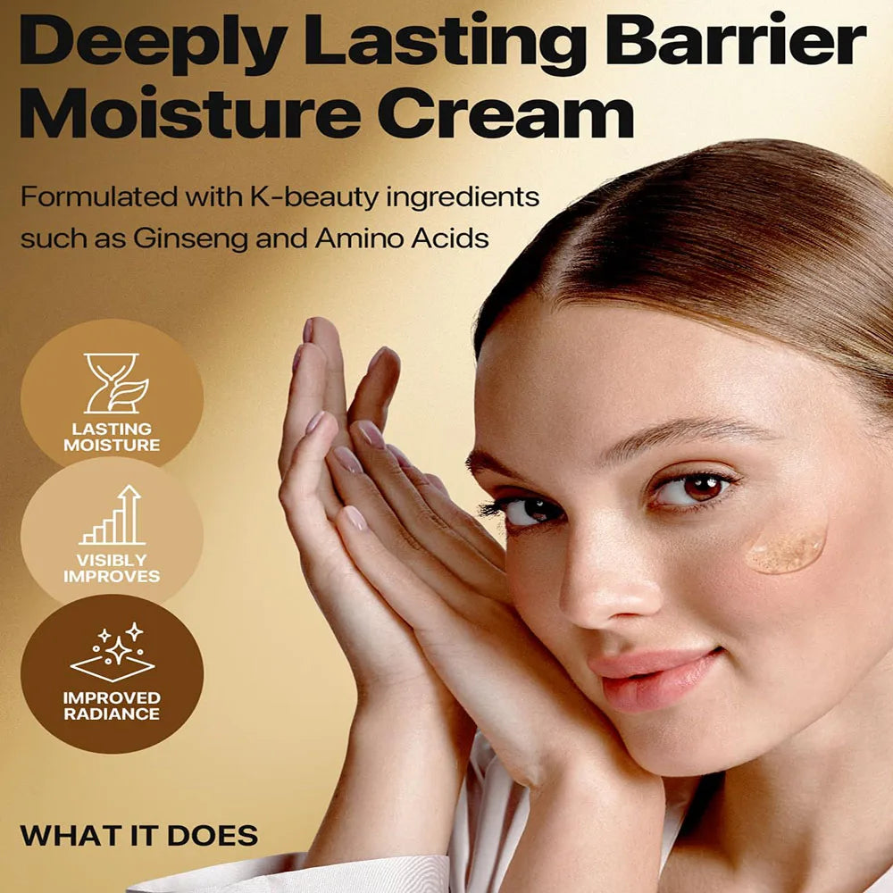 Creme Premium Ginseng e Seda Dourada - Anti-Idade Hidratante Luxo