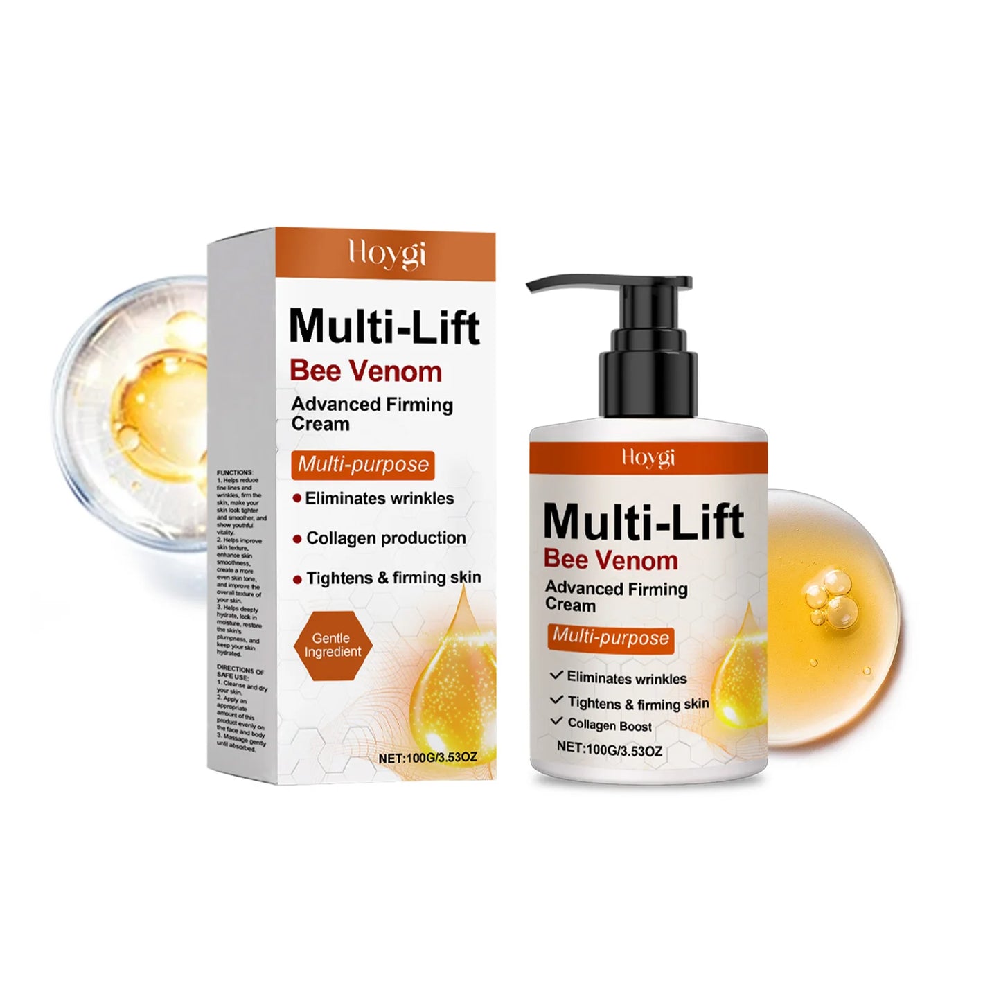 Creme de Veneno de Abelha HOYGI 100g - Lifting Multi-Ação Anti-Rugas Firmador