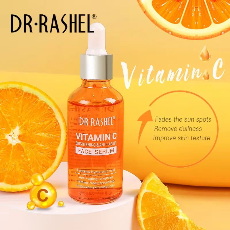 DR.RASHEL vitamin C Facial Cleanser And Toner Essence Face Cream 4-Piece Facial Skincare Set