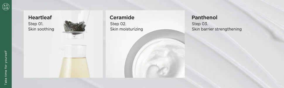 ANUA Heartleaf 70 Intense Calming Cream with Ceramide Whitening Cream Moisturizing Facial Cream 50ml Korean Skin care Product