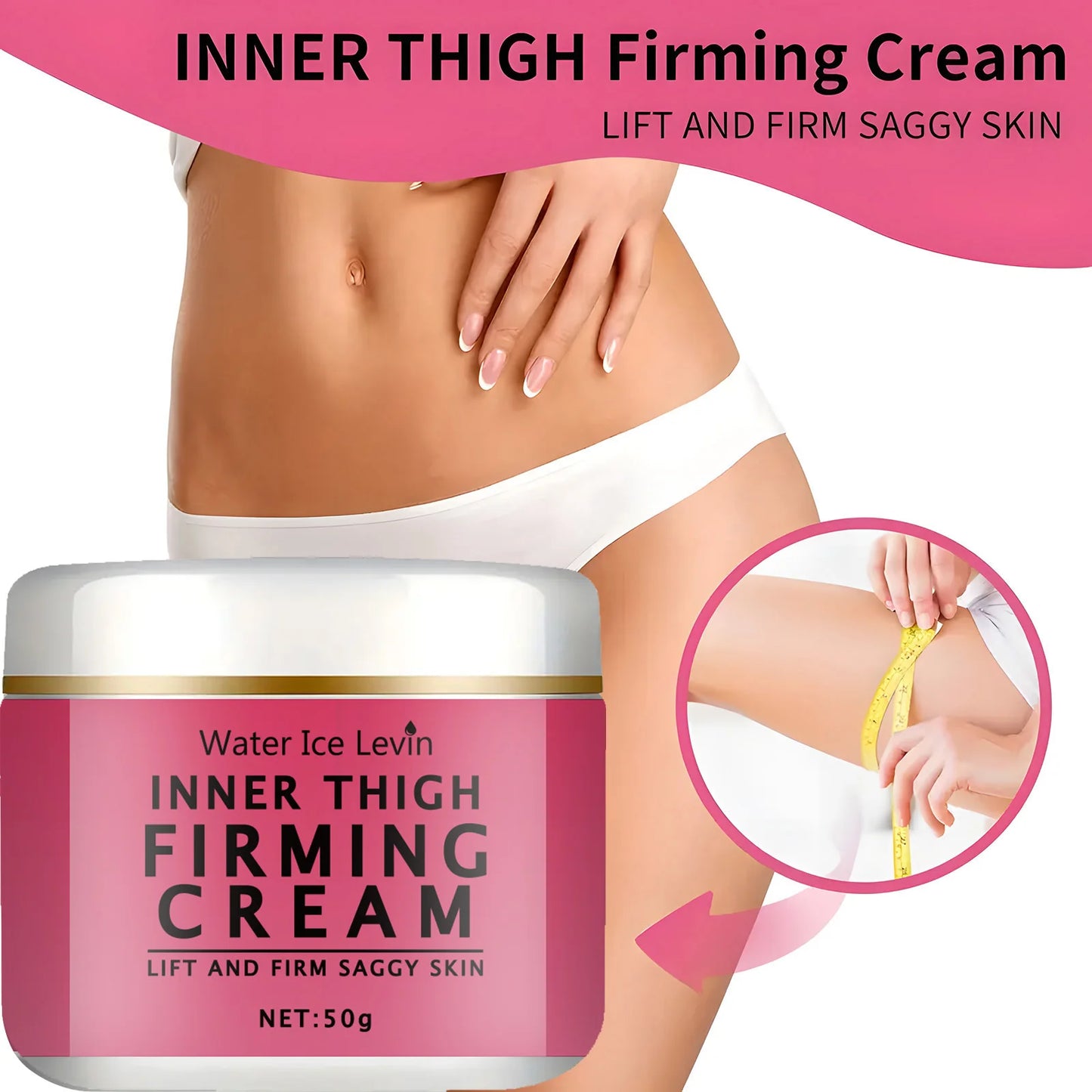 Creme Firmador de Pernas - Sem Fragrância, Hidratante para Coxas e Glúteos 50g