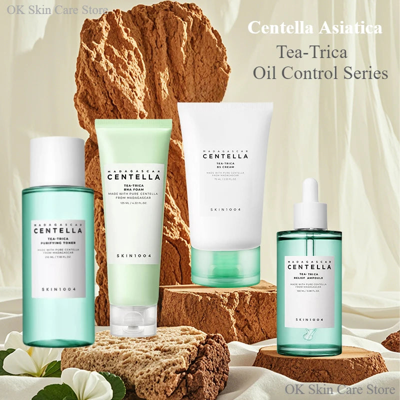 Kit de Viagem Coreano com Centella - 5 Peças Calmante e Hidratante