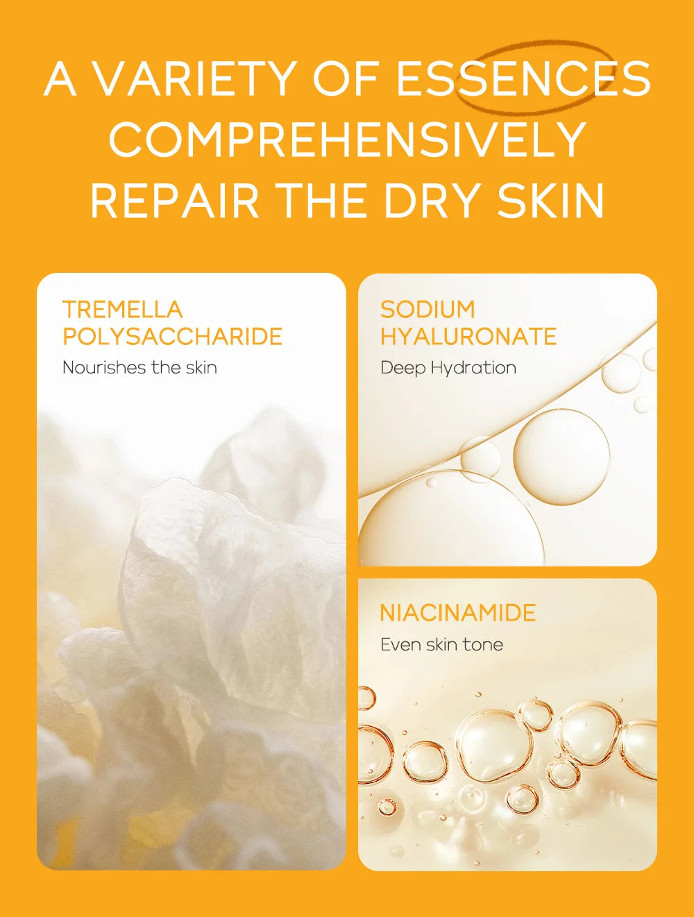 Set Completo de Cuidados Faciais com Vitamina C - 5 Peças Hidratante Anti-Idade