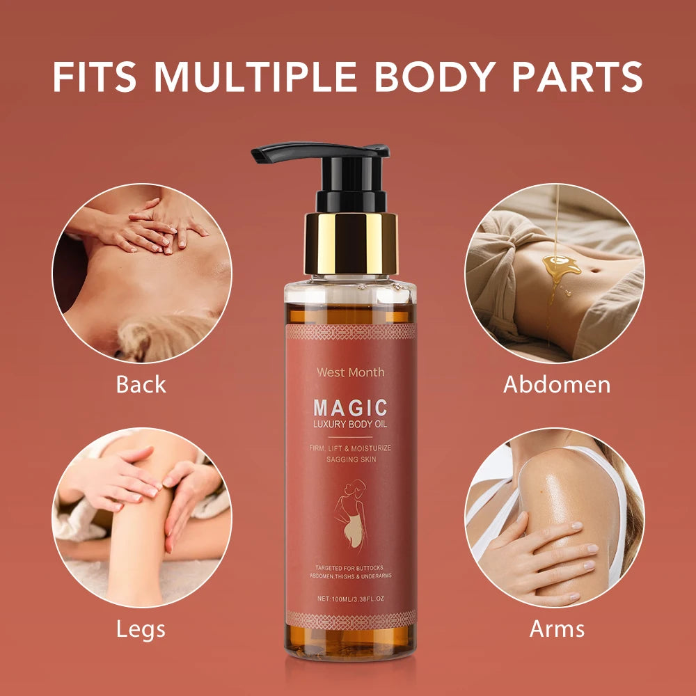 Óleo Corporal Mágico Feminino Ms.Dear 100ml - Hidratação Profunda para Abdómen e Coxas