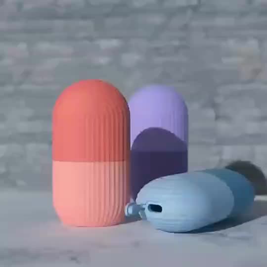 Roller Facial de Gelo em Silicone - Massagem Refrescante para Rosto, Olhos e Pescoço