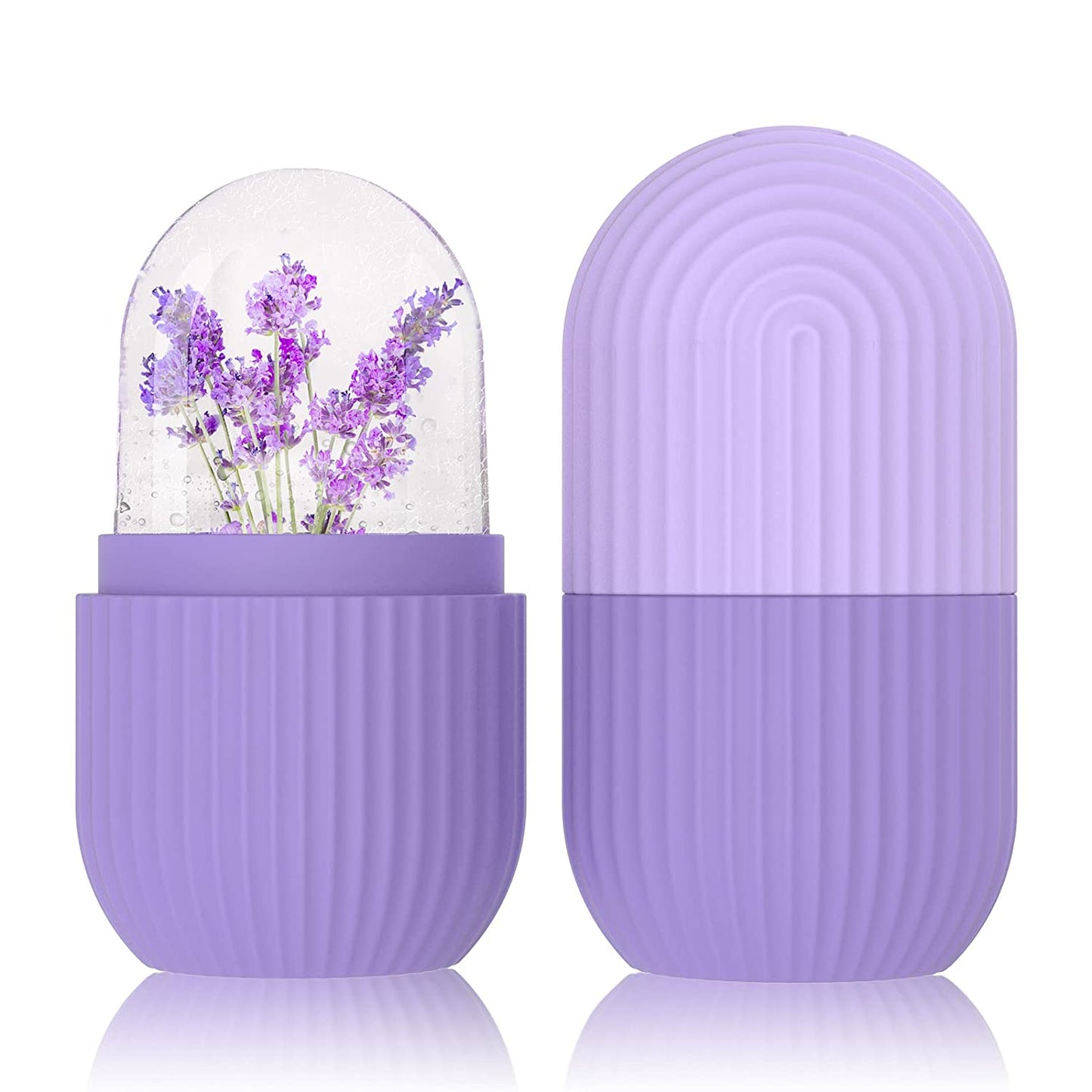 Roller Facial de Gelo em Silicone - Massagem Refrescante para Rosto, Olhos e Pescoço