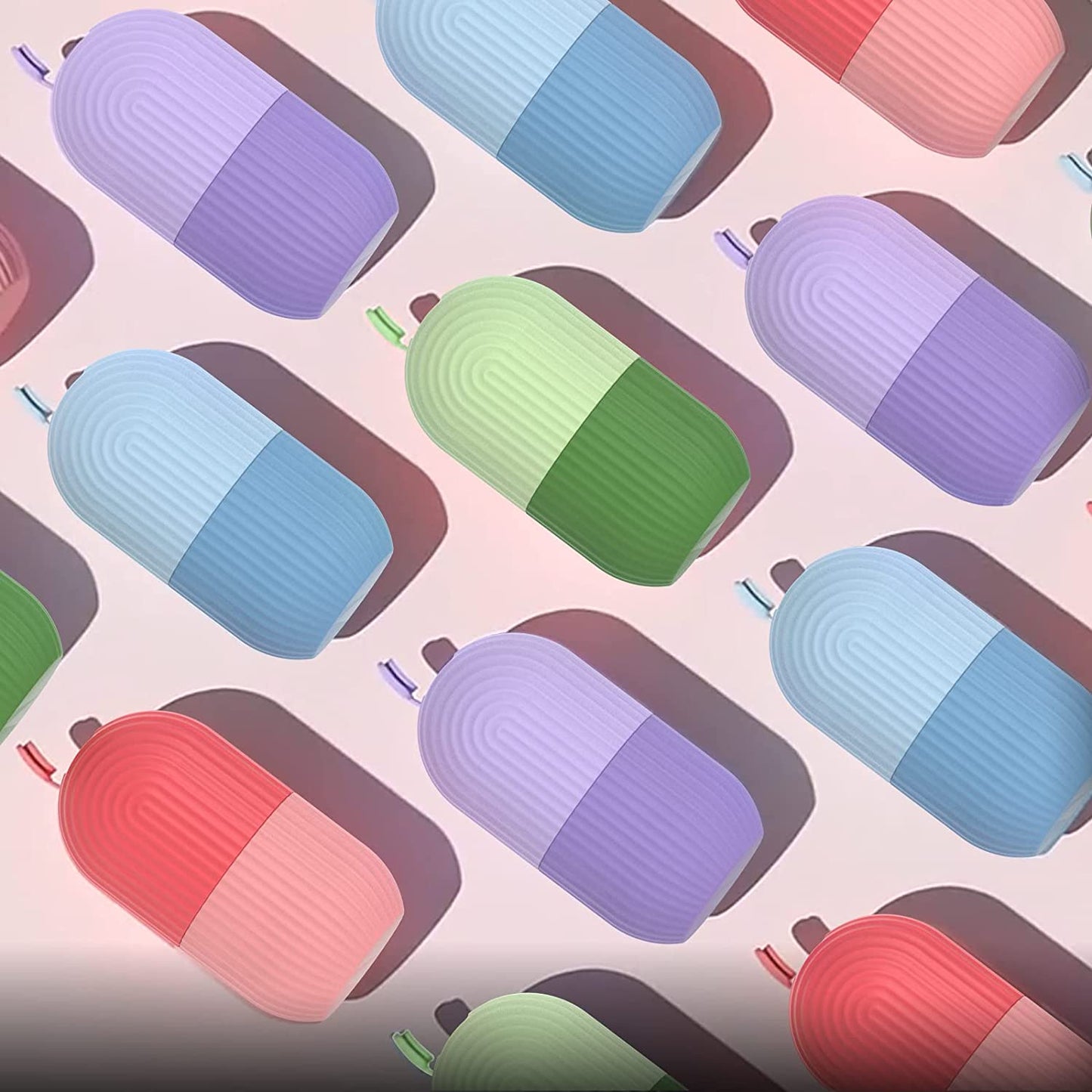 Roller Facial de Gelo em Silicone - Massagem Refrescante para Rosto, Olhos e Pescoço
