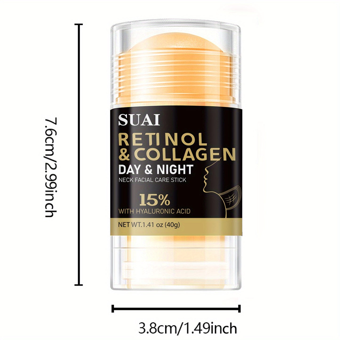 Stick Facial e Pescoço 40g - Retinol e Colagénio Hidratante e Firmador