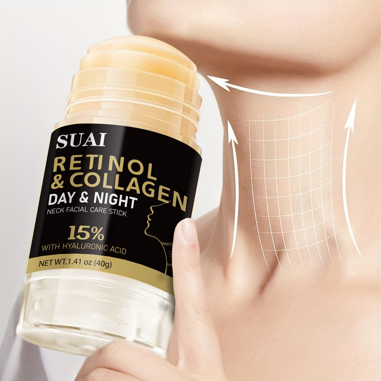 Stick Facial e Pescoço 40g - Retinol e Colagénio Hidratante e Firmador