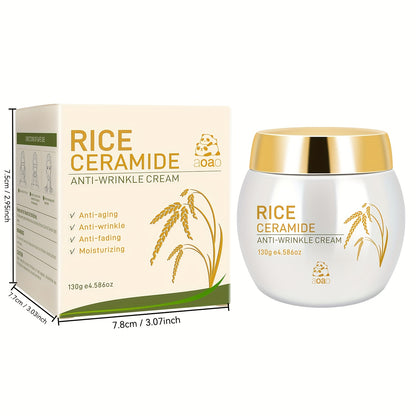 Creme Facial Ceramidas de Arroz - Hidratante Firmador com Ácido Hialurónico e Colagénio