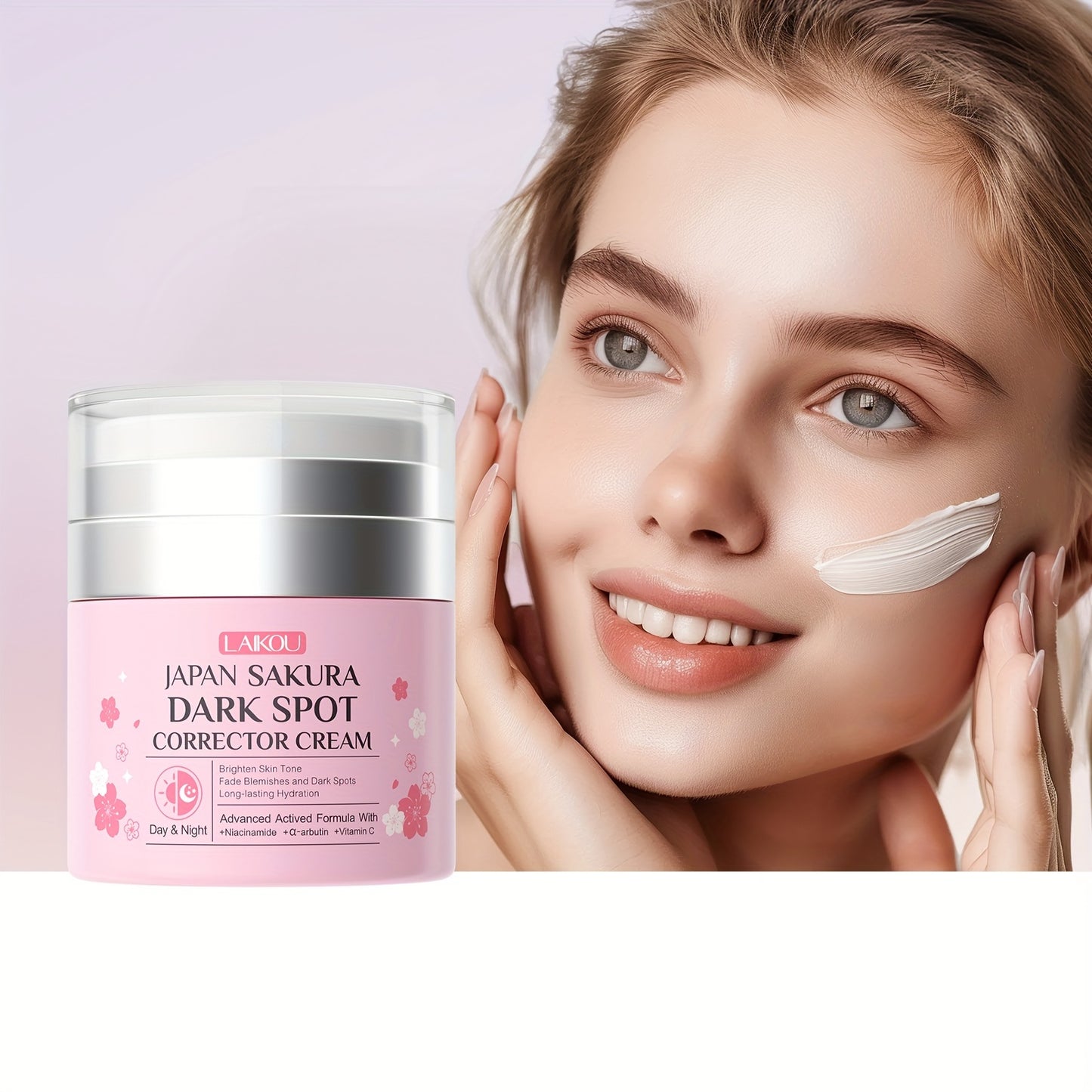 Creme Corretor Manchas Sakura 50ml - Vitamina C, E e Arbutina Anti-Idade Hipoalergénico