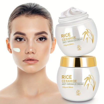 Creme Facial Ceramidas de Arroz - Hidratante Firmador com Ácido Hialurónico e Colagénio