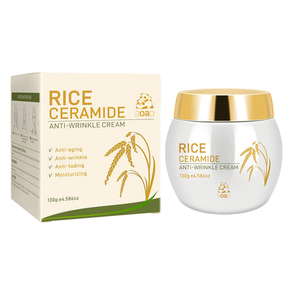 Creme Facial Ceramidas de Arroz - Hidratante Firmador com Ácido Hialurónico e Colagénio