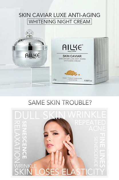 AILKE face cream Roe Essence Anti-Aging Wrinkle Brightening Moisturizing Whitening Freckles women beauty skin HOT Facial care