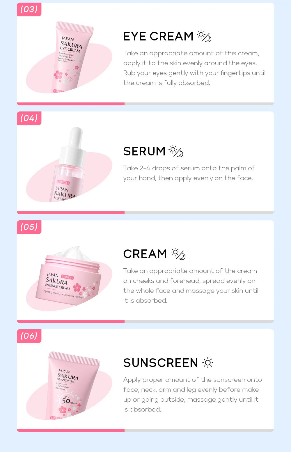 Set Presente Sakura Japonês - 6 Peças com Protetor Solar Gift Set