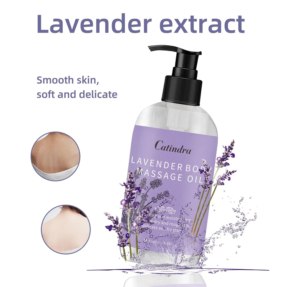 Óleo de Massagem Corporal Lavanda 260ml - Firmador com Colagénio