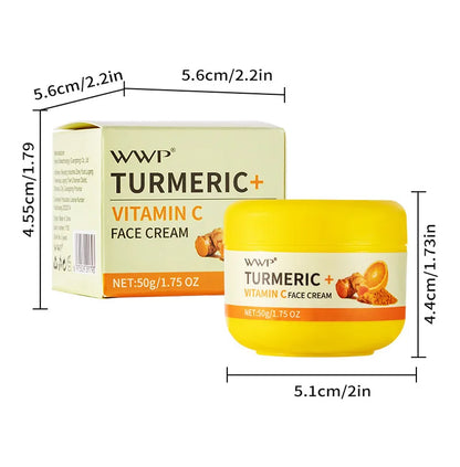 Creme Facial Açafrão Vitamina C 50g - Clareador Anti-Manchas Hidratante