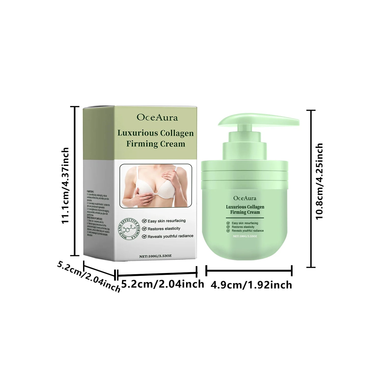 Creme Corporal de Colagénio Firmador 100g - Lifting Natural para Coxas, Glúteos e Peito