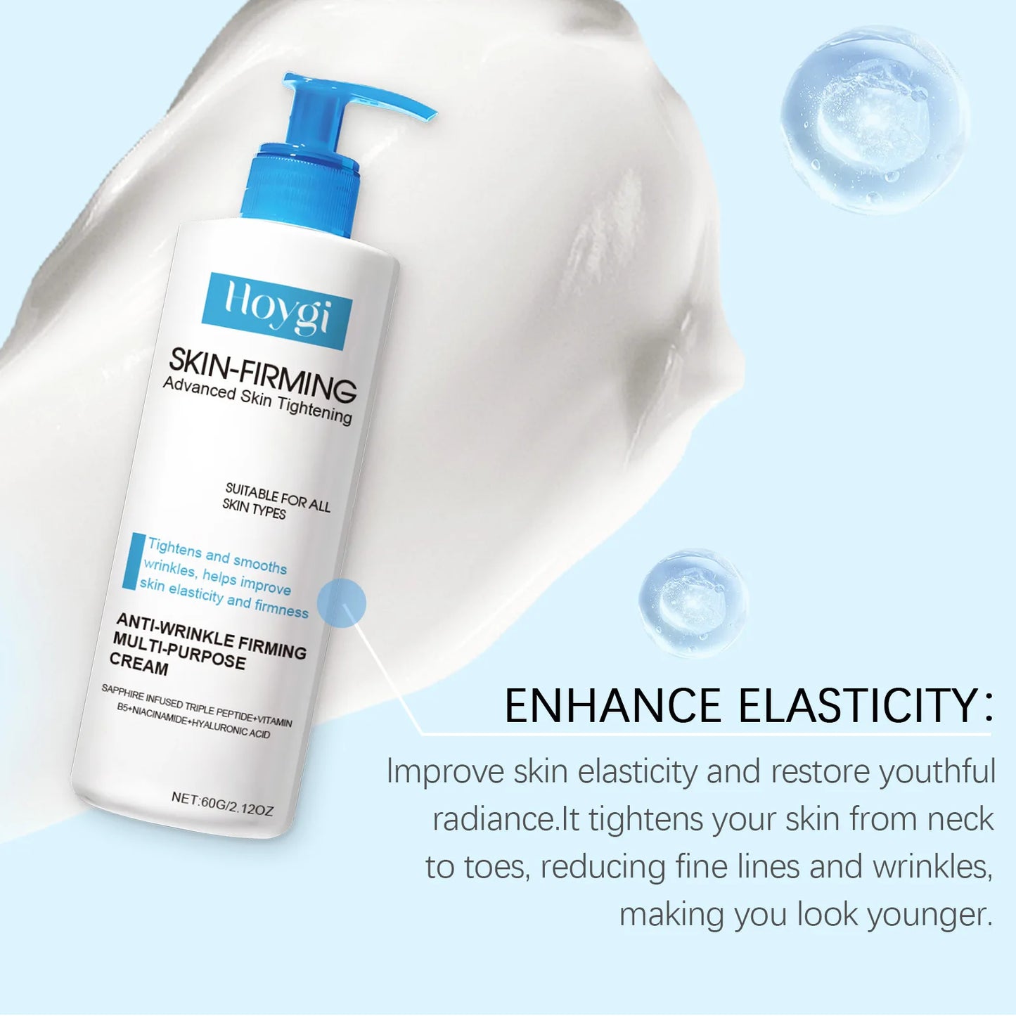 Creme Corporal Firmador EELHOE 60g - Elasticidade e Lifting Anti-Flacidez (1 ou 2 unidades)