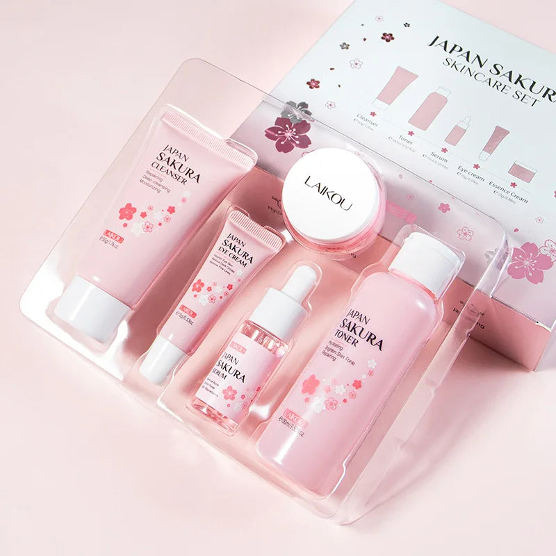 Set Sakura LAIKOU Essencial - 5 Peças para Pele Áspera e Seca