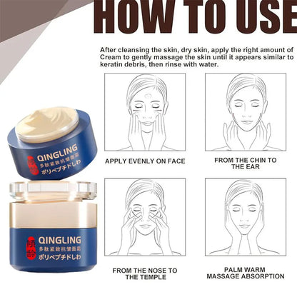Polypeptide Tightening Anti-Wrinkle Cream Smoother Looking Skin Ageless Firm and Smooth Cream Deep Wrinkle Repair Night Cream