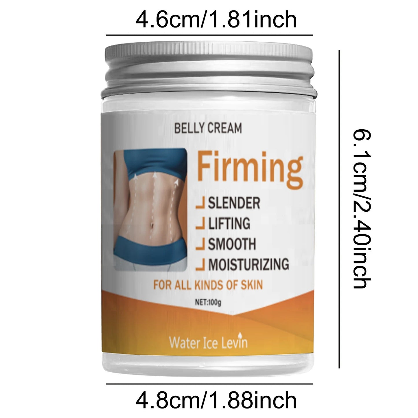 Creme Firmador Corporal Completo 100g - Hidratante Lifting para Barriga, Coxas, Glúteos e Braços