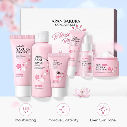 Set Presente Sakura Japonês - 6 Peças com Protetor Solar Gift Set