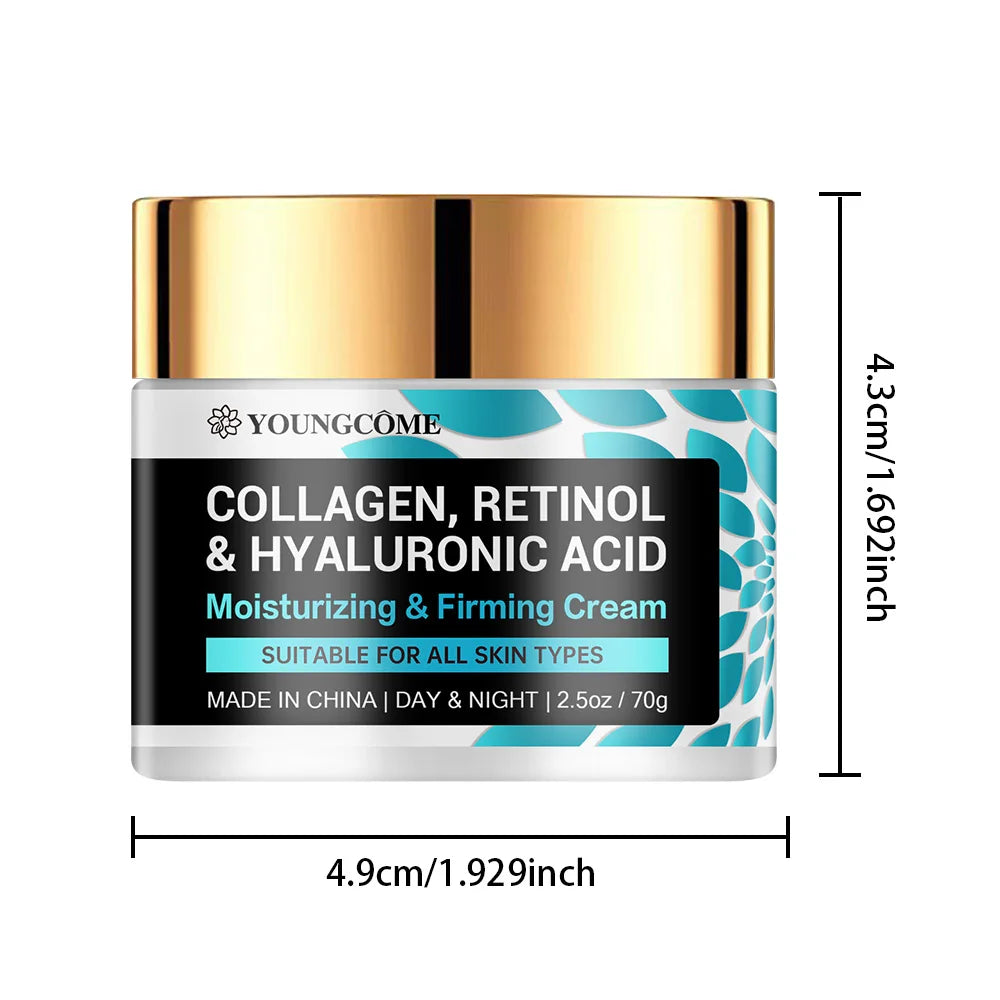 Creme Facial Retinol Colagénio 40g - Hidratante Nutritivo Pele Seca Rugosa Anti-Idade
