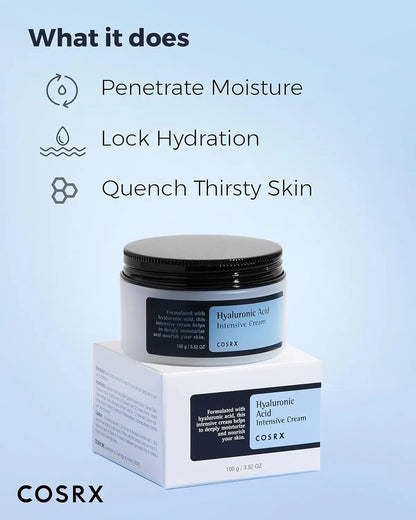 COSRX Creme Hidratante com Ácido Hialurónico 100g - Hidratação Duradoura para Pele Sensível