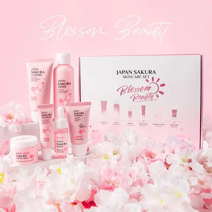 Set Presente Sakura Japonês - 6 Peças com Protetor Solar Gift Set