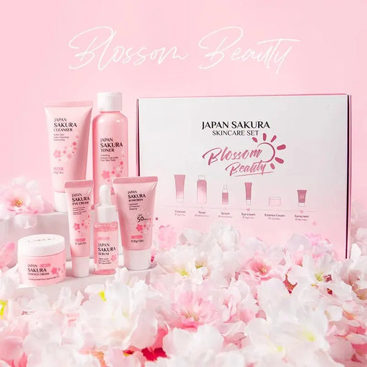 Set Presente Sakura Japonês - 6 Peças com Protetor Solar Gift Set