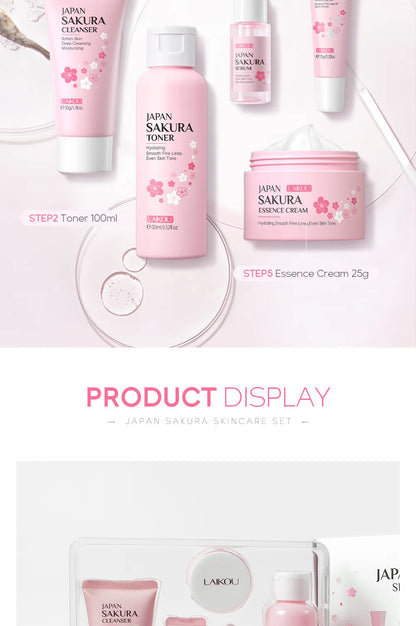 Set Sakura LAIKOU Essencial - 5 Peças para Pele Áspera e Seca