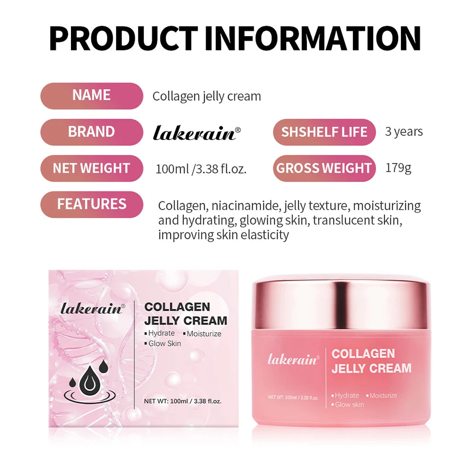 Medicube Collagen Jelly Cream Enhances Skin Barrier Moisture 24-hour Facial Shine Natural Ingredient Korean Face Care Products