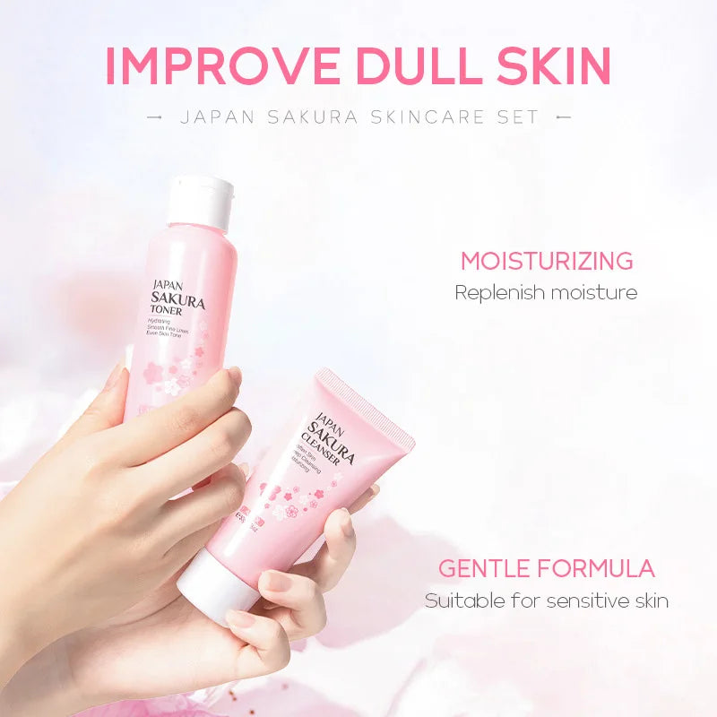 Set Sakura LAIKOU Essencial - 5 Peças para Pele Áspera e Seca