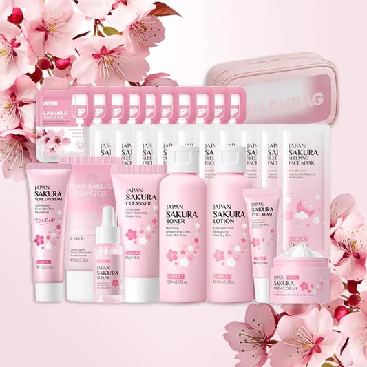 Mega Set Sakura 29 Peças - Kit Completo Limpeza Profunda e Hidratação