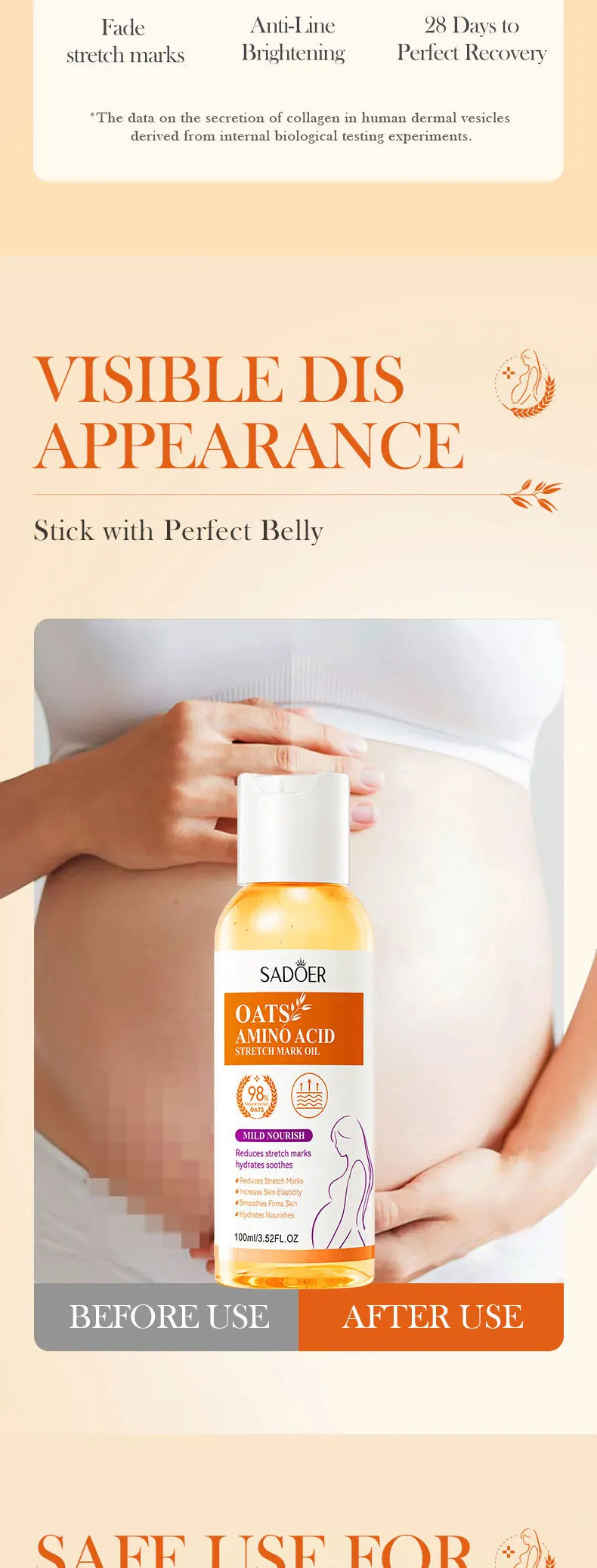 Stretch Marks Permanent Removal Oil Eliminate Body Belly Stretch Marks Swelling Marks Remove Skin Cracks Repair Firming Care