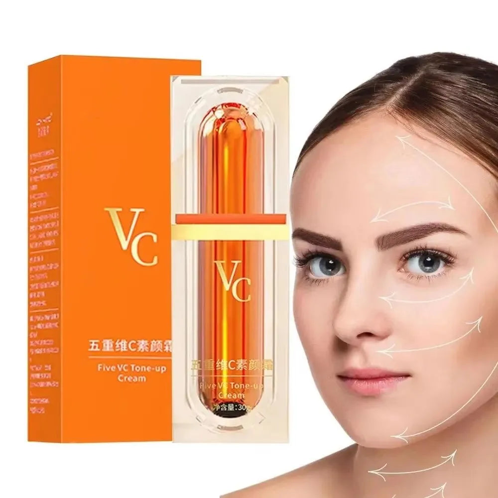 Creme Facial Vitamina C Branqueador - Fórmula 5 VC Anti-Idade Iluminador 30g