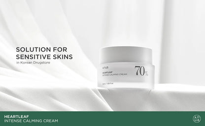 ANUA Heartleaf 70 Intense Calming Cream with Ceramide Whitening Cream Moisturizing Facial Cream 50ml Korean Skin care Product
