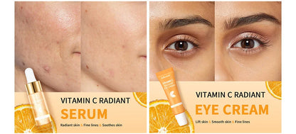 Set Vitamina C Completo - 6 Peças com Protetor Solar e Hidratação Profunda