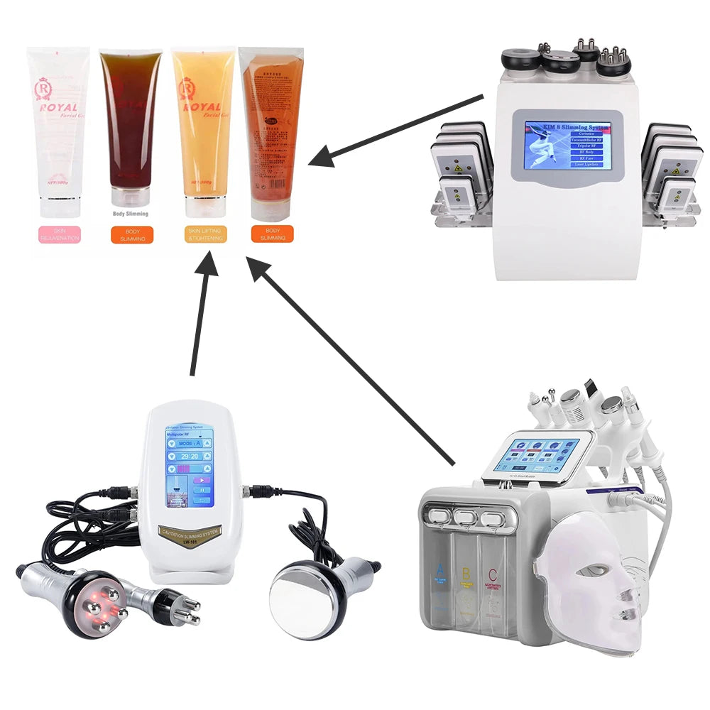Gel Condutor Ultrassónico Profissional 300g - Cavitação 40K RF Emagrecimento Corporal