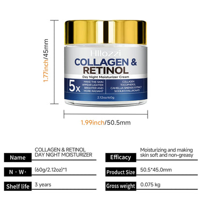 Hllozzi 60g collagen retinol cream delicate skin hydration moisturizing brighten skin tone
