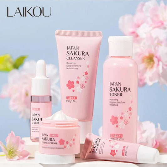 Set Sakura LAIKOU Essencial - 5 Peças para Pele Áspera e Seca