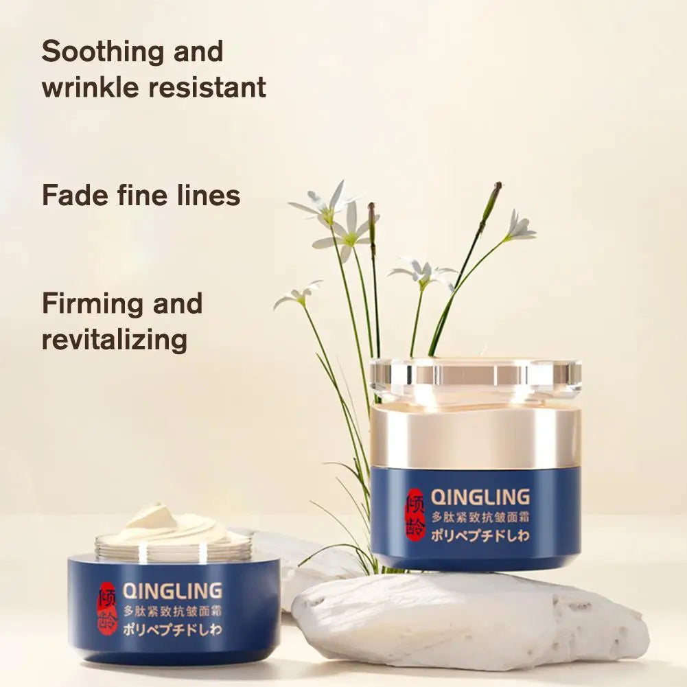 Polypeptide Tightening Anti-Wrinkle Cream Smoother Looking Skin Ageless Firm and Smooth Cream Deep Wrinkle Repair Night Cream