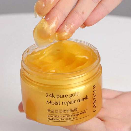 Creme Facial Ouro 24K 120g - Máscara Noturna Colagénio Hidratante